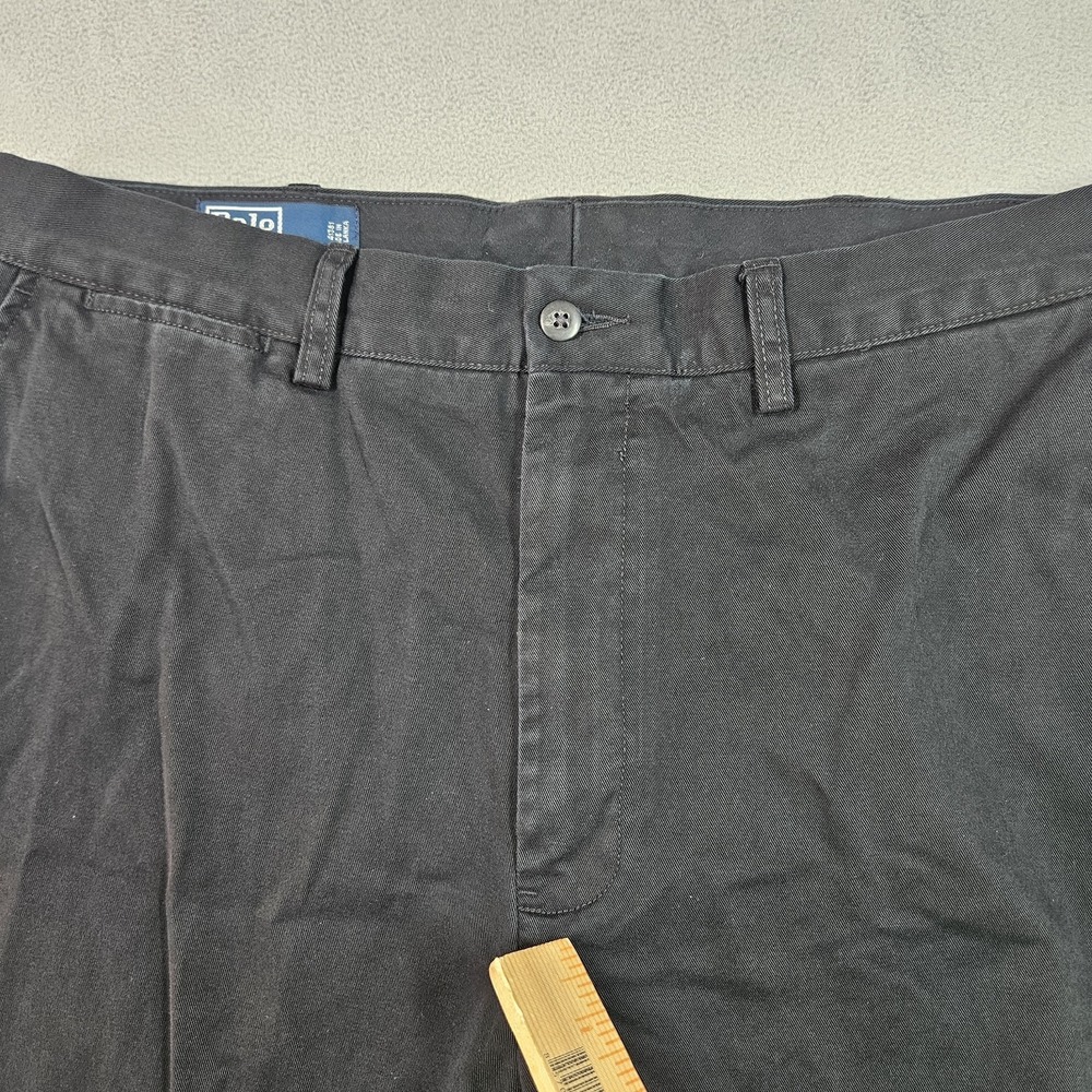 Vintage Polo Ralph Lauren Chino Pants Mens 35x32 Fits (34x31) Black Classic Prep - Picture 3 of 14